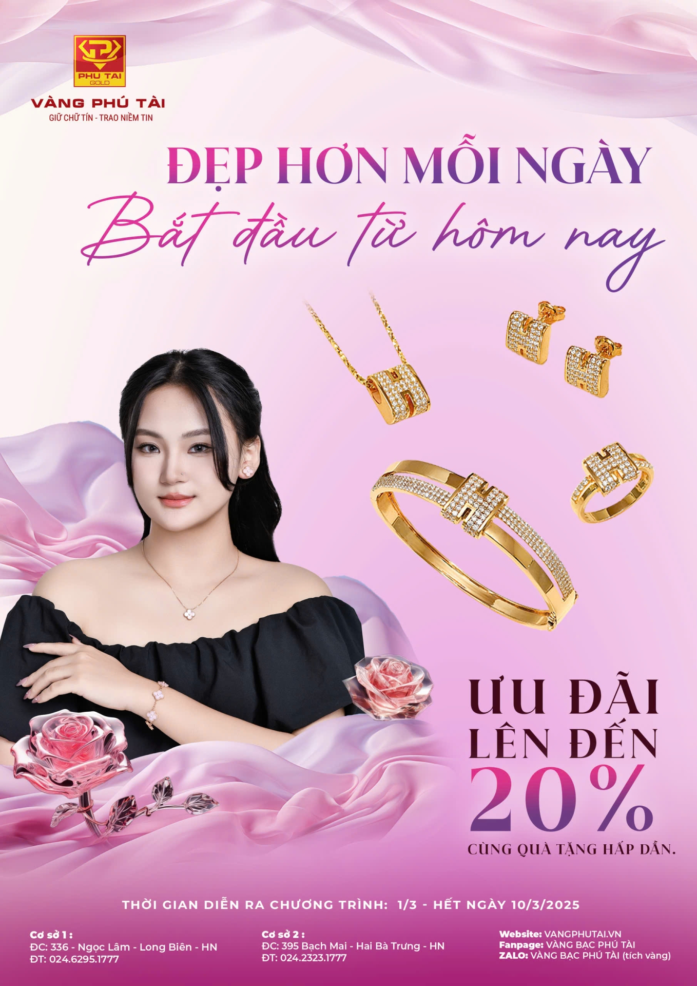 VÀNG PHÚ TÀI TRÂN TRỌNG KÍNH BÁO  V/v: Miễn phí tân trang – làm mới trang sức tại các chợ