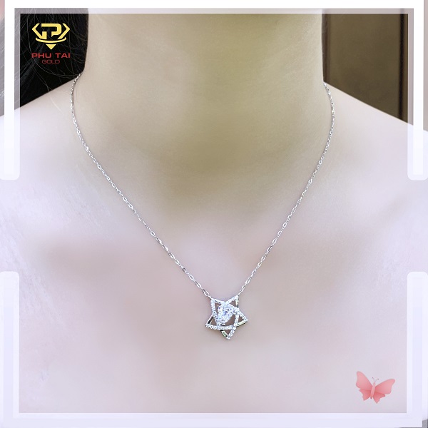 Dây chuyền nữ vàng trắng