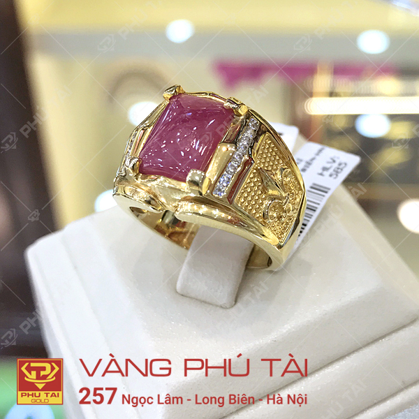 Nhẫn nam gắn đá quý