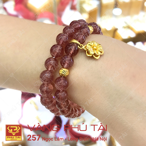 Charm kết dây vàng 24K