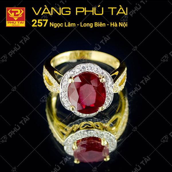 Nhẫn nữ gắn đá Ruby