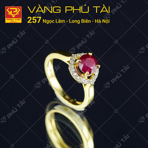 Nhẫn nữ gắn đá Ruby