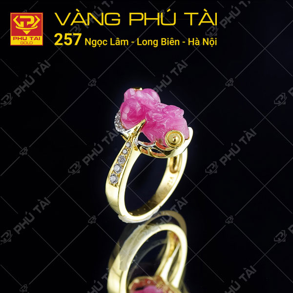 Nhẫn nữ gắn đá Ruby