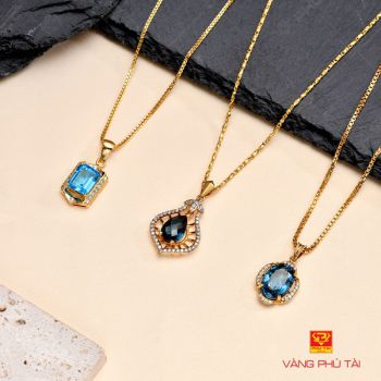 Dây nữ vàng tây đá màu