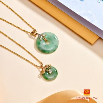 Dây nữ vàng tây nạm ngọc cẩm thạch