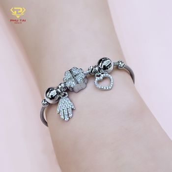 Vòng Pandora vàng trắng