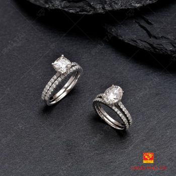 Nhẫn kim cương moissanite 3 - 15 triệu