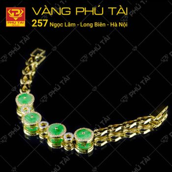 Lắc tay gắn Ngọc cẩm thạch