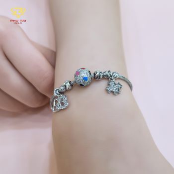 Vòng Pandora vàng trắng