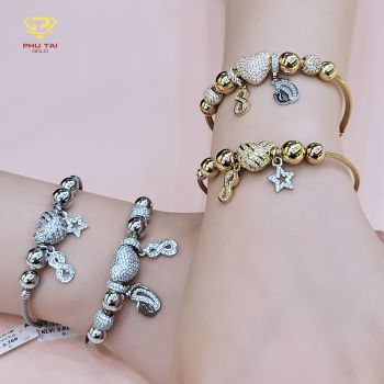 Vòng Pandora vàng trắng